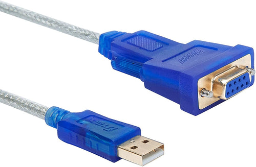 DTECH 1.8 Meter USB to RS232 DB9 Female Serial Adapter Cable Supports USB 2.0 Windows 10 8 7 Mac Linux (6 Feet, PL2303 Chipset)