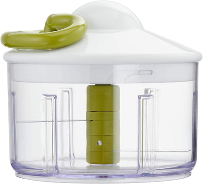 Tefal K1330404 Manual Food Chopper and Mixer with Stainless Steel Blades for Vegetables, Onions, Herbs and Nuts, 5 Second Chopper, 500 ml, Green - Dark Citronnelle