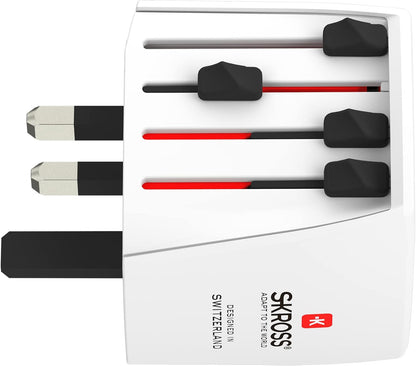 SKROSS | 1.102500 | Micro MUV | Universal Travel Adapter 2 Pole - Voltage and Power 100 V - 250 W / 250 V - 625 W - Shock Protection