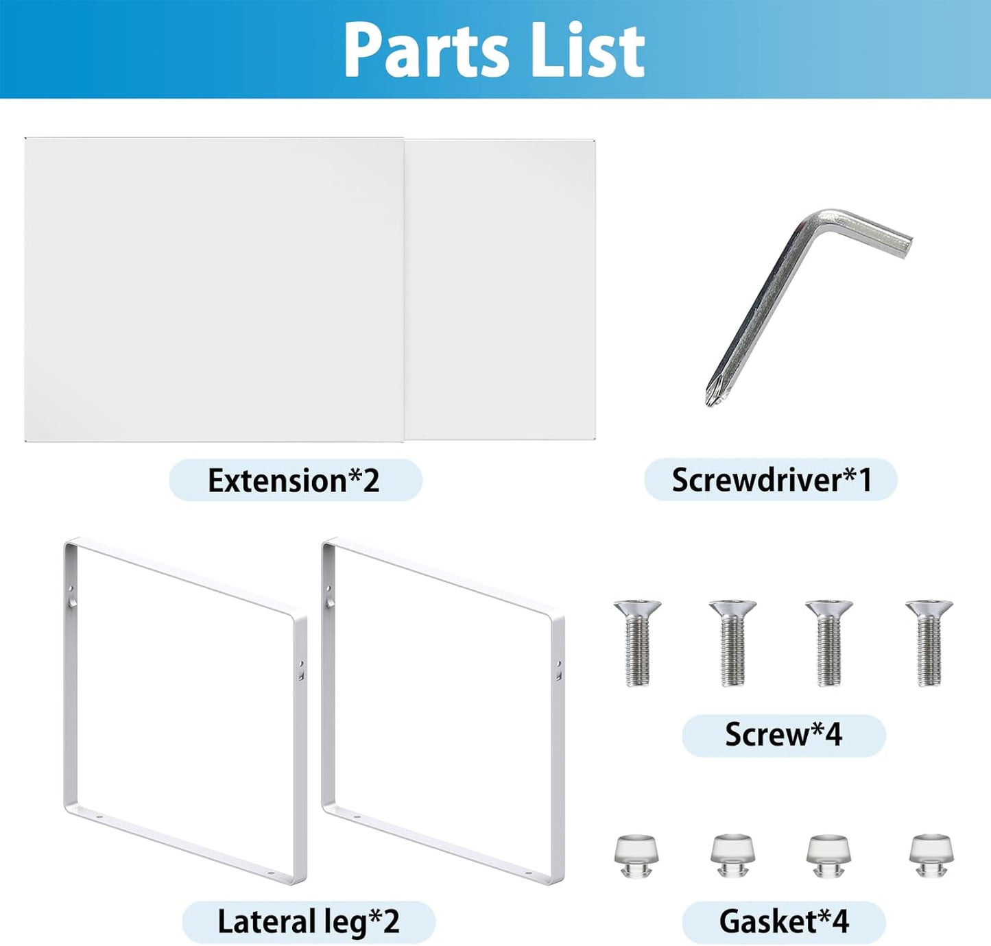 Adjustable Kitchen Shelf Organizer 11" Wide (2 Pack) Heavy-Duty Cabinet Shelves for Countertop, Pantry & Microwave, Expandable Space-Saving Storage Rack with Non-Slip Pads, White