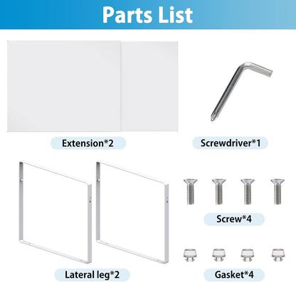 Adjustable Kitchen Shelf Organizer 11" Wide (2 Pack) Heavy-Duty Cabinet Shelves for Countertop, Pantry & Microwave, Expandable Space-Saving Storage Rack with Non-Slip Pads, White