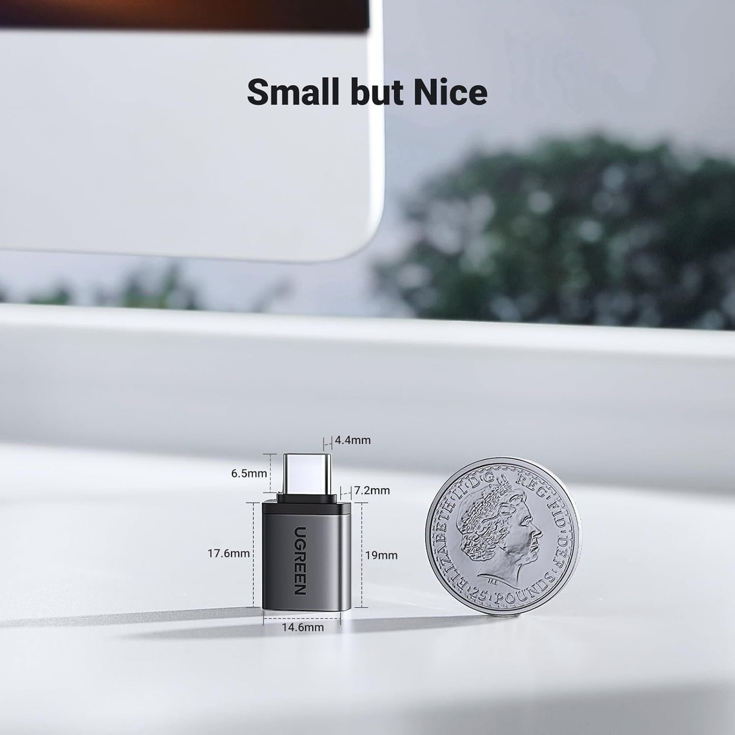 UGREEN USB C to USB Adapter 2 Pack, USB 3.2 Gen 2 10Gbps USB C Male to USB Female Adapter Thunderbolt 4 3 to USB Adapter OTG Compatible with iPhone 15, Galaxy S24, MacBook Pro Air, iPad Pro, Black