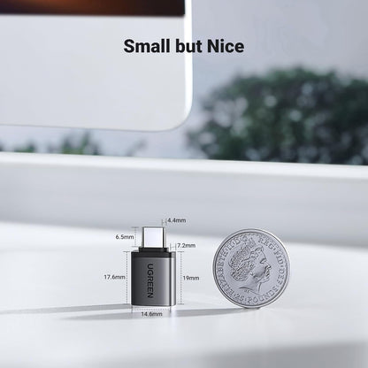 UGREEN USB C to USB Adapter 2 Pack, USB 3.2 Gen 2 10Gbps USB C Male to USB Female Adapter Thunderbolt 4 3 to USB Adapter OTG Compatible with iPhone 15, Galaxy S24, MacBook Pro Air, iPad Pro, Black