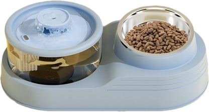 Automatic Cat Feeder,Cat Feeding Station | Anti Slip Base, Removable Pet Feeding and Watering Supplies for Cattery Management