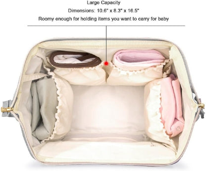 MUIFA Diaper Bag Multi-Function Waterproof Travel Backpack Nappy Bag for Baby Care with Insulated Pockets