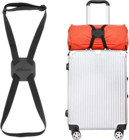 Luggage Straps Bag Bungees for Add a Bag Easy to Travel Suitcase Elastic Strap Belt, Black, M-Black