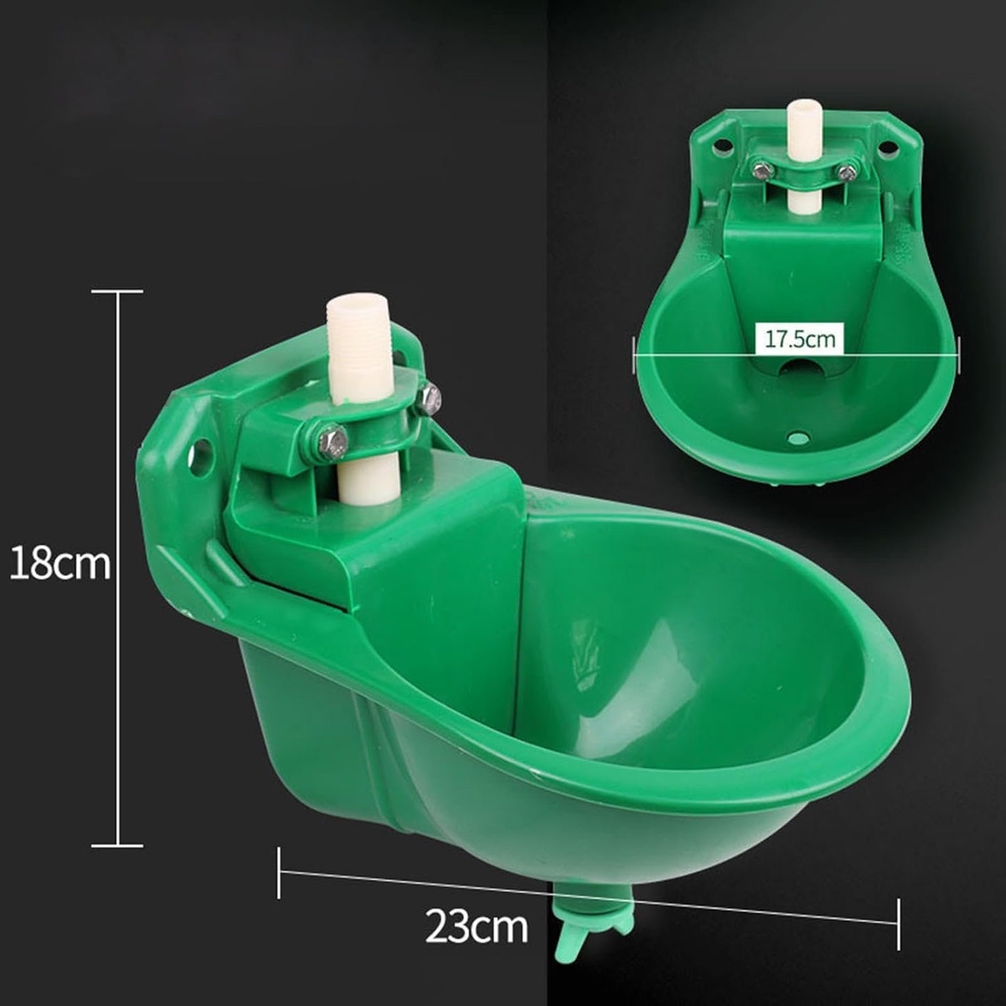 Qianly Automatic Sheep Feeding Water Bowl, Goat Waterer Watering System Auto Drinker Waterer Cup Water Trough for Farm Animals, Dog, Cow, Sheep