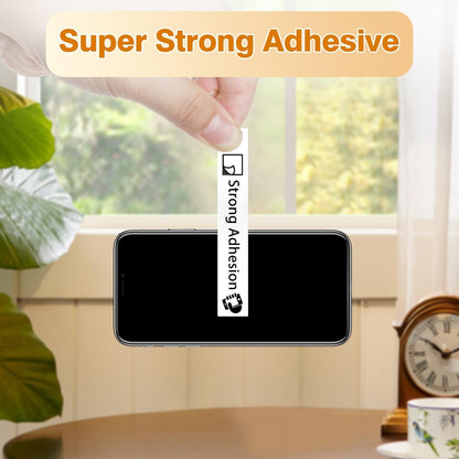 Phomemo D30 Continuous White Label Paper, For D35 Q30 Q31 Q32 Q30S Label Maker, Thermal Printing Inkless & Clean, 0.59"X23.62"(15mm X 6m),Labeling For Home Organization Office