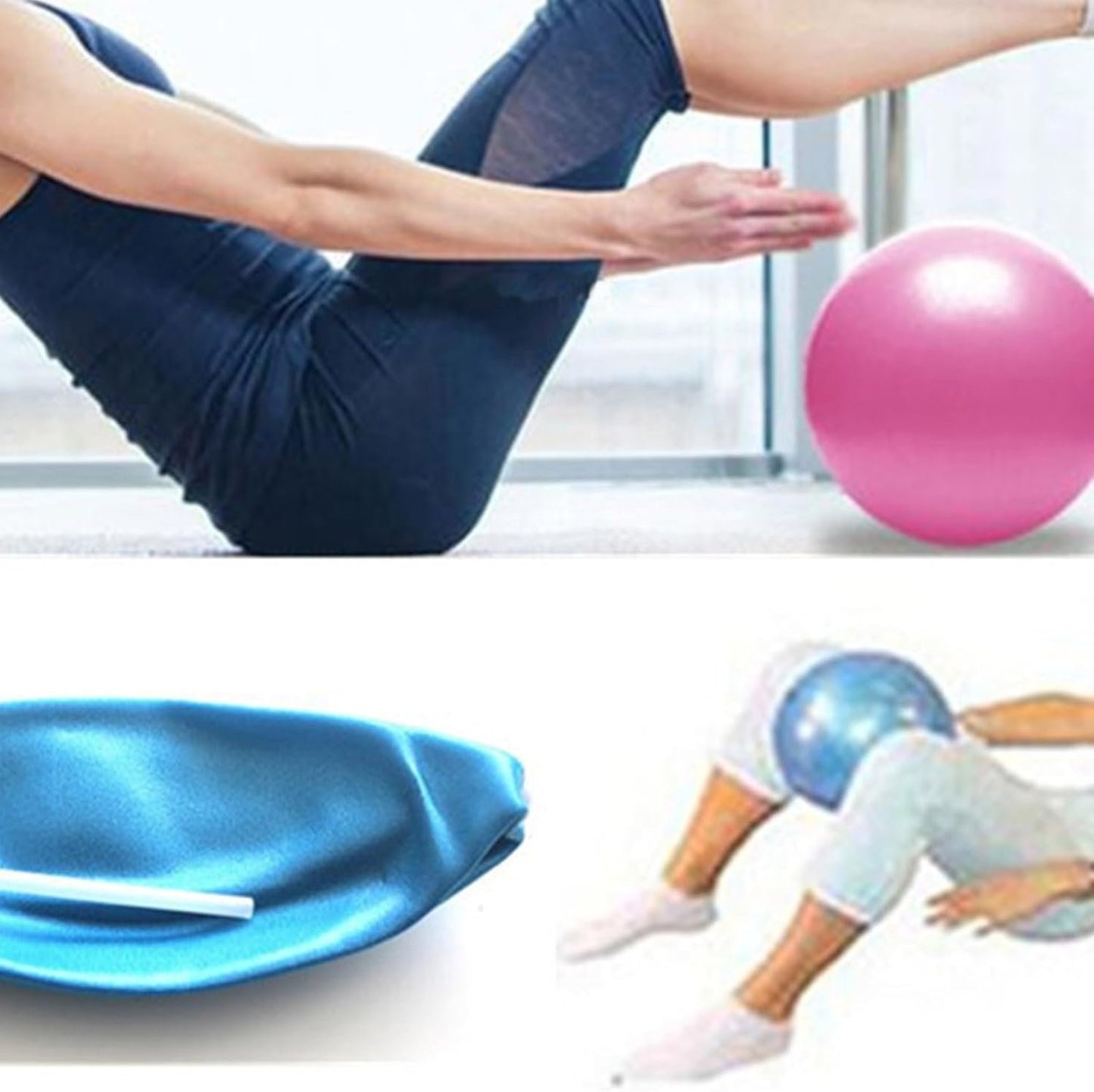 Pilates Essentials Kit for Women, Yoga Sets Pilates at Home Equipment Pilates, Magic Ring Booty Bands for Working Out Glutes Yoga Ball 25cm Figure 8 Resistance Band for Stretching