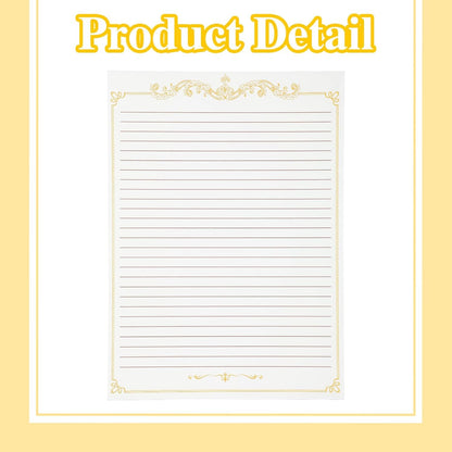 Eersida 150 Sheets Vintage Stationery Paper and Envelopes Letter Set Includes 100 Vintage Letter Writing Paper and 50 Envelope for Office Library(7.25 x 10.2 Inch,Lined Style)