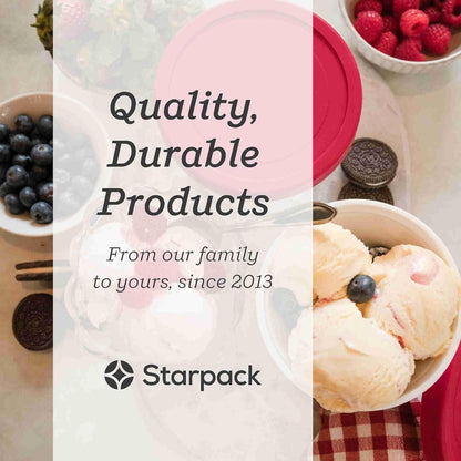 StarPack Home Ice Cream Freezer Storage Containers Set of 2 with Silicone Lids