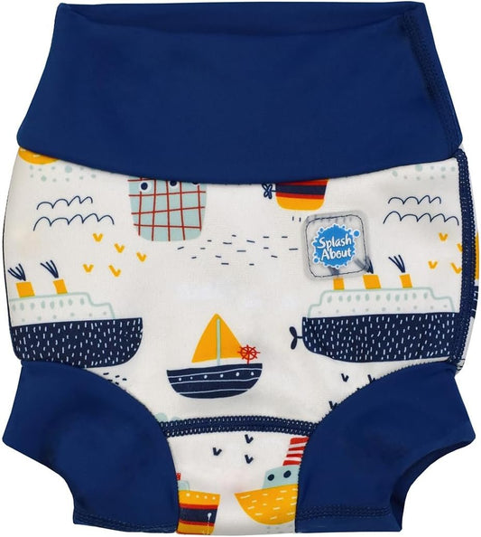 Splash About Happy Nappy Swim Diaper, Tug Boats, 0-3 Months