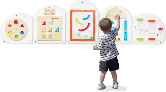 Monläurd® Cloud Montessori Busy Board, Sensory Board, Interactive Toys, Wooden Toys, Learning Toys, Boys and Girls 6 M+