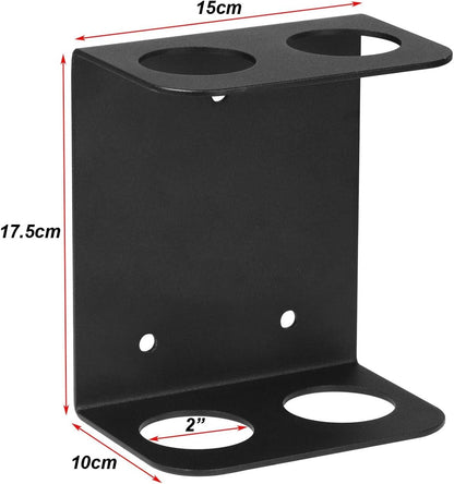 huangweiting Double Barbell Storage, Olympic Wall Mount Barbell Holder, Heavy Duty Vertical Hanging Barbell Rack, Black Powder Coated Space Saving Commercial or Home Gym Accessory (2 Holes)