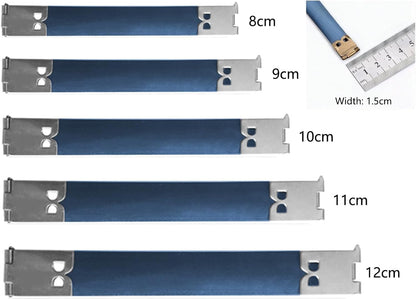 50pcs Flexible Metal Internal Zippers for Spring Bags Accessories for DIY Handbags Coin Purse Sewing 8/9/10/11/12cm (Bronze)