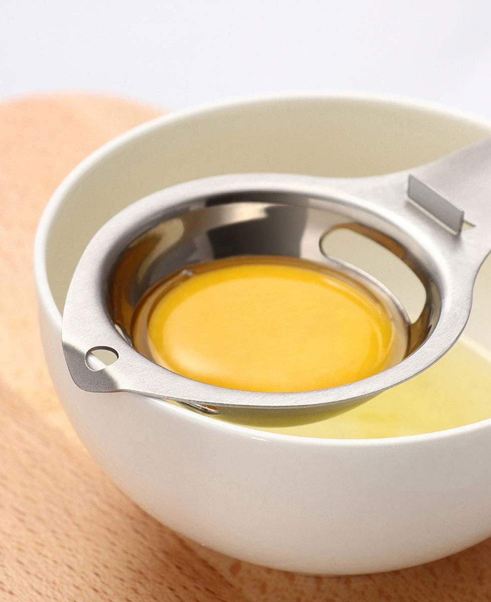 Stainless Steel Egg White Yolk Separator,Food-grade Safety Material Egg Divider Egg Yolk Separator Spoon Kitchen Tool,baking gadgets, egg extractor