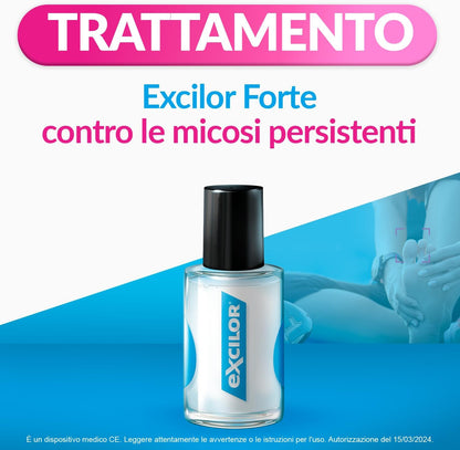 Excilor FORTE Nail Mycosis - TransActive+ Technology for Mild or Advanced Mycoses for Healthier and Stronger Nails - 30ml