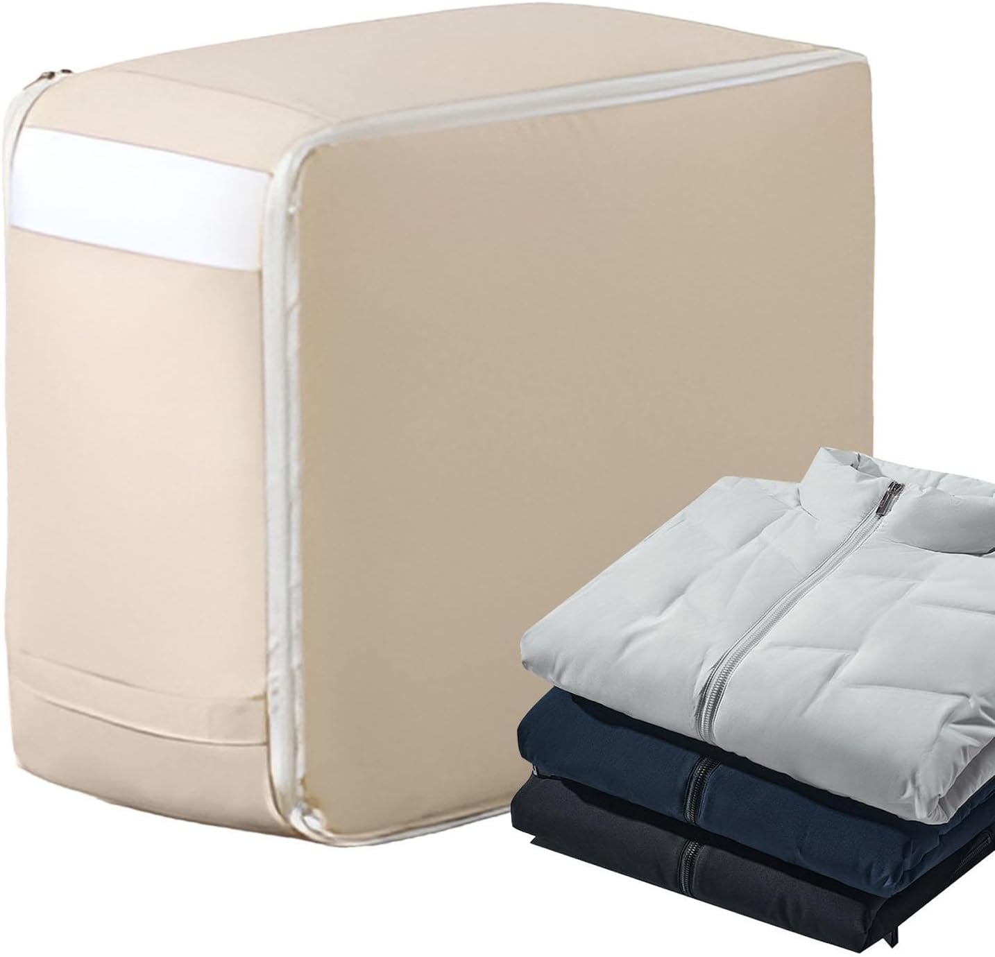 Travel Packing Cubes - Foldable Luggage Storage Bags, Zippered Organizers | High Capacity Compression Bags, Suitcase Trip with Window, Versatile Business Travel for Luggage Organization