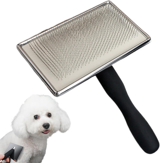 Dog Comb, Cat Shedding Tool, Grooming Brush, Bristles, Gentle Hair Remover, Black Single Pack, Excellent for Short Medium Long Coat Pets at Home or Salon Use