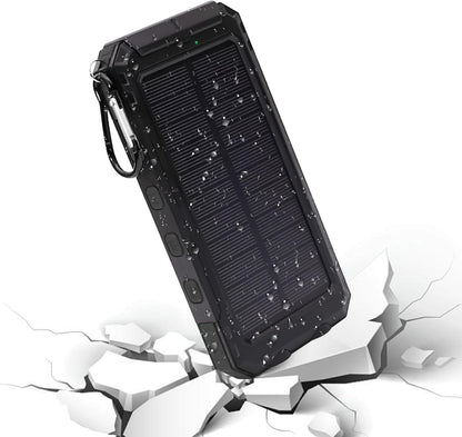 Solar Portable Charger,Cell Phone Charger | Wireless Mobile Phone Fast Charging Device with Flashlight 20000mAh for Camping Hiking