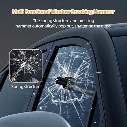 Ubitree 2-in-1 Emergency Car Escape Tool - Window Breaker & Seat Belt Cutter, Portable Safety Hammer for Auto, Land, and Underwater Survival, Multifunctional Emergency Gadget