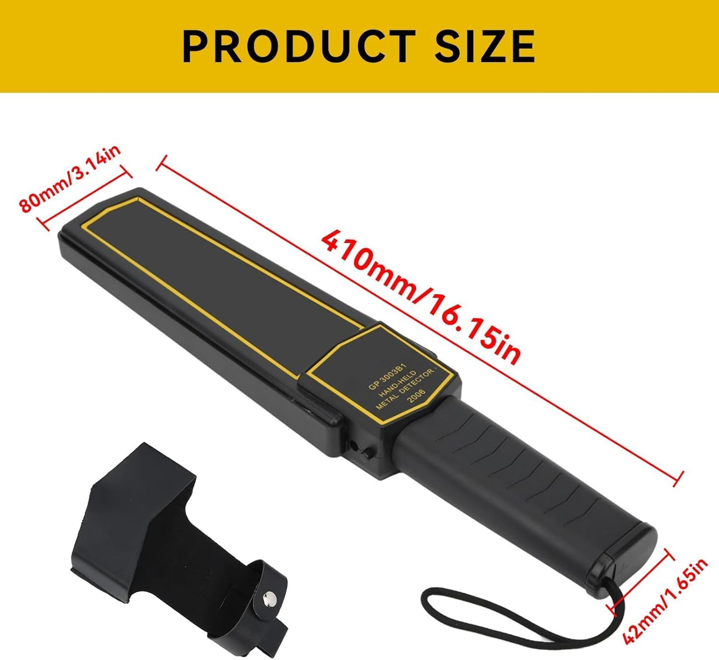Portable Security Metal Detector, High Sensitivity Portable Metal Detector with Low Sensitivity Switch for Security Inspection, Electronic Product Detection