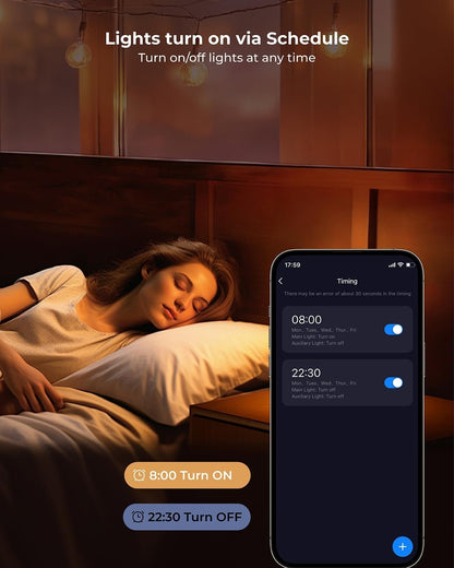 Matane Smart LED Ceiling Light WiFi, 12IN RGB Flush Mount Ceiling Light Fixture, 16 Million DIY Colors, Works with Alexa Google Home, 3000K-6500K Ceiling Lights for Bedroom, Living Room, White