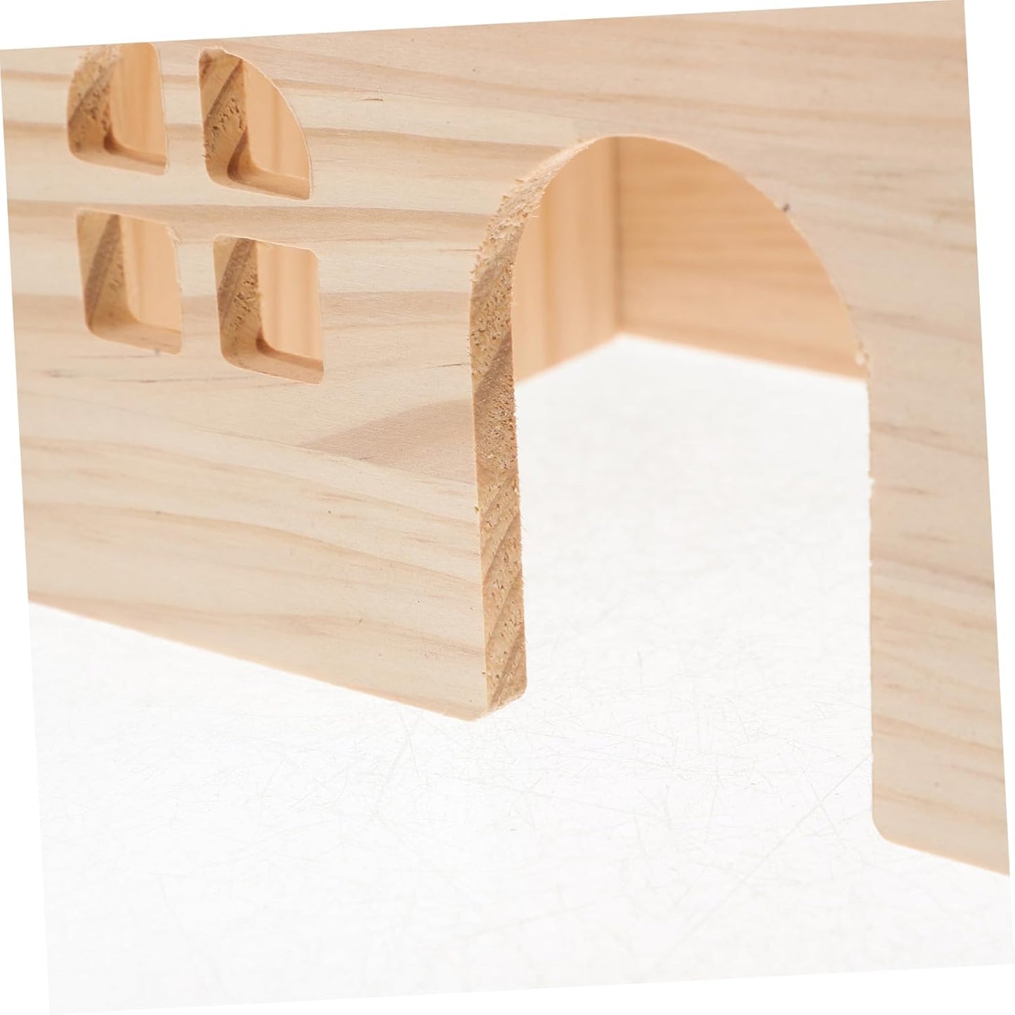 ibasenice Wood Hamster House with Ladder Multifunctional Feeding Watering Platform Adorable Wood Hideout for Hamsters Rats and Gerbils Stylish Cage Accessory for Small Animals
