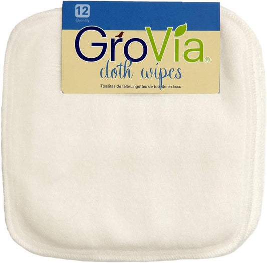 GroVia Cloth Wipes White