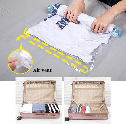 Space-Saving Compression Bags - Essential Travel Accessories - No Vacuum or Pump Needed - Vacuum Storage Bags for Travel and Home Organization - Packing Organizers (10)