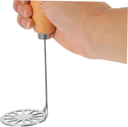 PRETYZOOM 3 Sets Potato Crusher Food Crusher Heavy Starch Hot Pie Mashed Kitchen Gadget Kitchen Gadget Portable Masher Wood Vegetable Masher 2 Pieces * 3