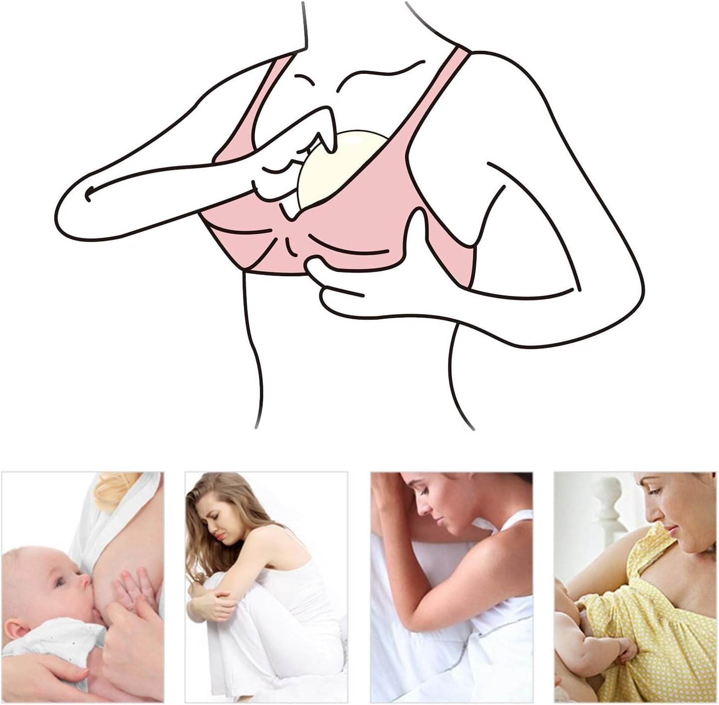 14PCS Washable Nursing Pads, Reusable Breast Pads with Laundry Bag and Storage Bag - Soft, Absorbent, Hypoallergenic, Eco Pads for Breastfeeding