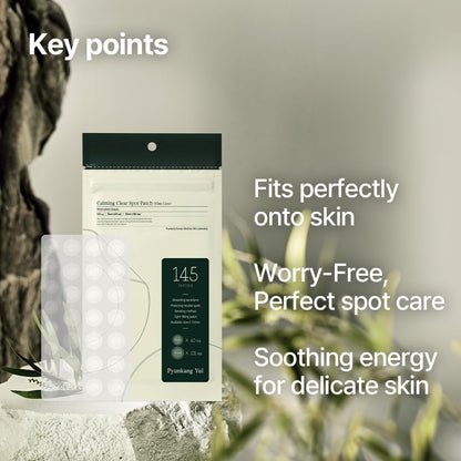 PYUNKANG YUL Calming Clear Spot Patch (Slim Care) Quick, Adhesive & Invisible Oval Fit Stickers, Beveling Hydrocolloid Acne Spot Cover, Pimple Focused Skin Care for Blemishes and Zit, 2 Sized (145 count)