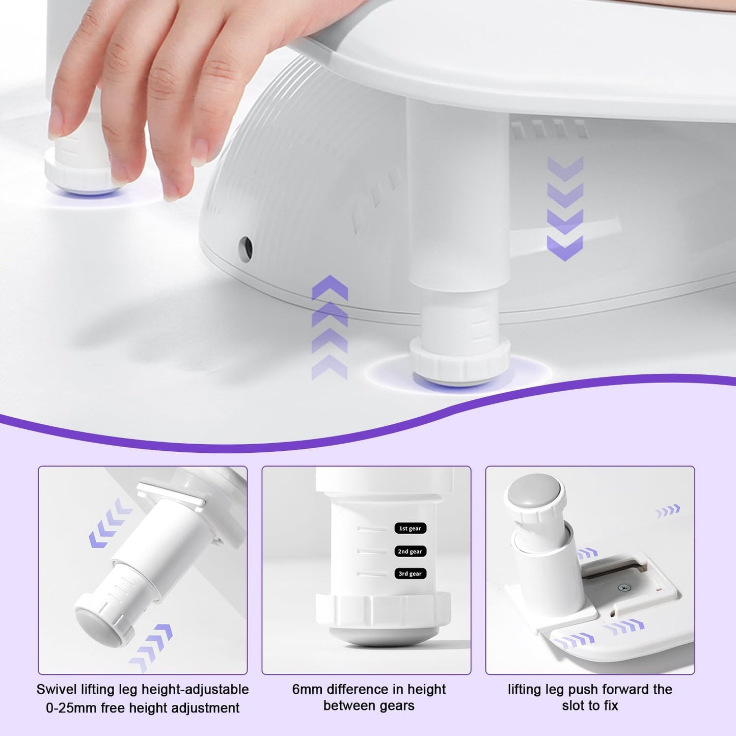REASOR Adjustable Height Arm Rest for Nails,15° Tilted Design, PU Leather Memory Foam Cushion, Ideal for Nail Technicians and Nail Care, Large Bottom Space, Fits 90% of Nail Dryers, Portable and Easy to Store