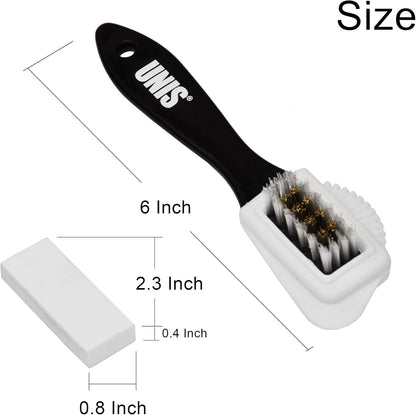 Suede & Nubuck Leather 4 Way Cleaning Caring Brush Shoe & Boots Cleaner Essential Kit with Extra 2 Erasers
