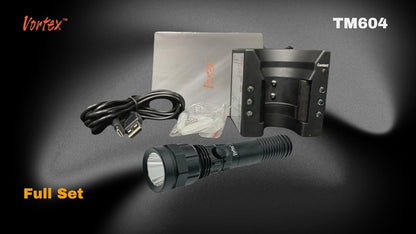 Vortex TM604 Emergency Powerful LED Wall Mount High Power 1745 Lumen 7/24 Stand by Tactical Function Car & Home Safeguard Security Flashlight