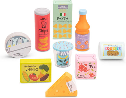 New Classic Toys Play Food Set, Multicoloured, Groceries, 10595