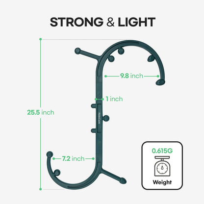HubiCare Massage Stick, Massage Trigger Point Cane, Body Deep Tissue, Handheld Back, Neck, Shoulder, Leg and Feet, Muscle Release Tool Self Massage Hook Cane for Women & Men (Green)