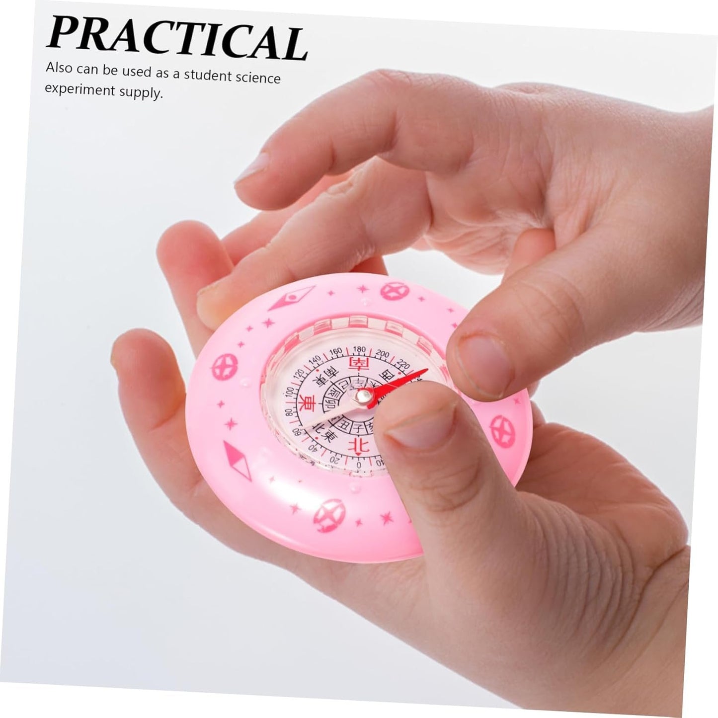 OHPHCALL Outdoor Adventure Companion Compact Mini Compass Plastic Metal Student Hiker's Tool Random Color