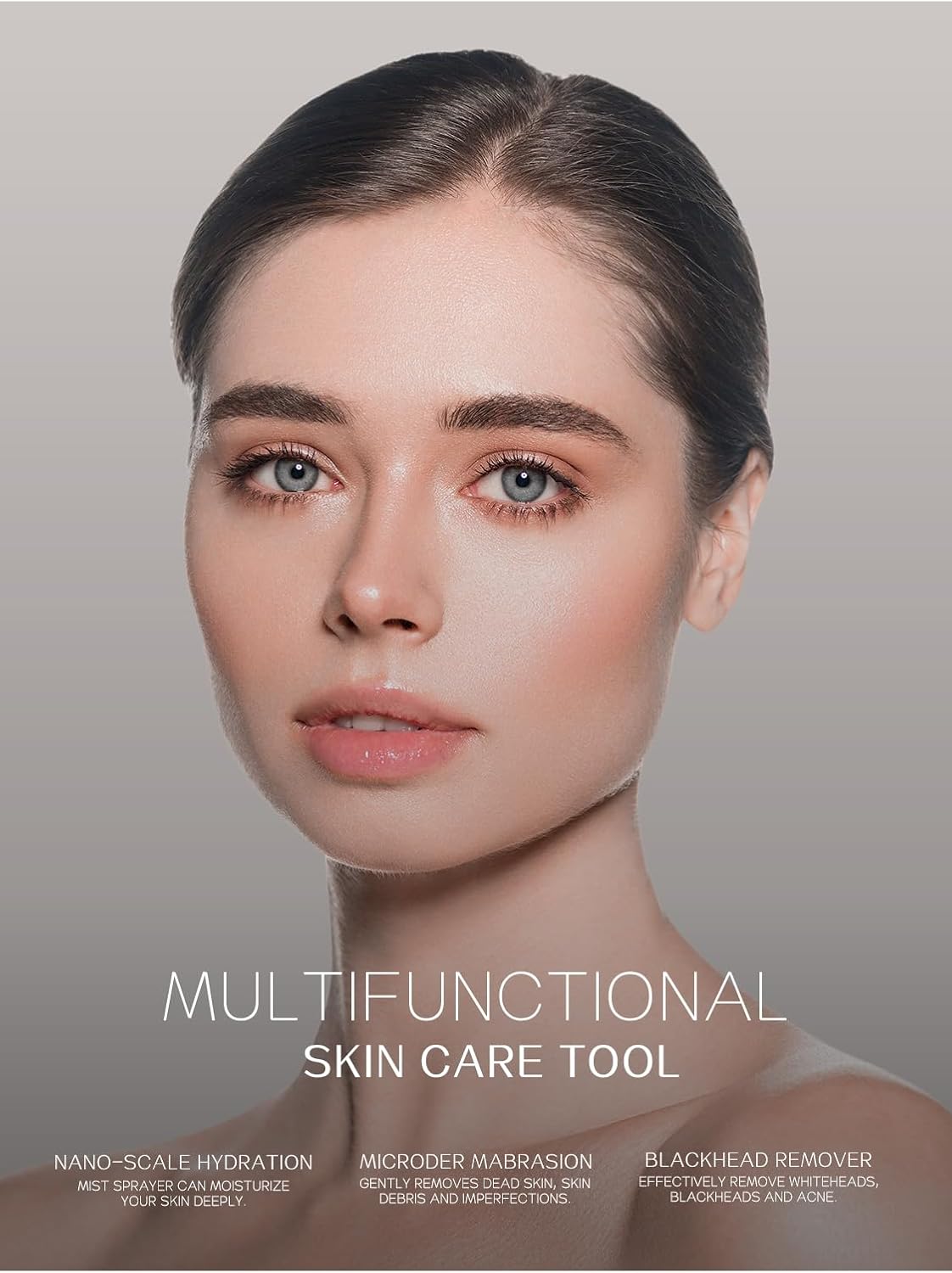 kingdo 2-in-1 Microdermabrasion Machine with 5 Diamond Tips & 5 Suction Modes for Facial Skin Care (Yellow-Brown)