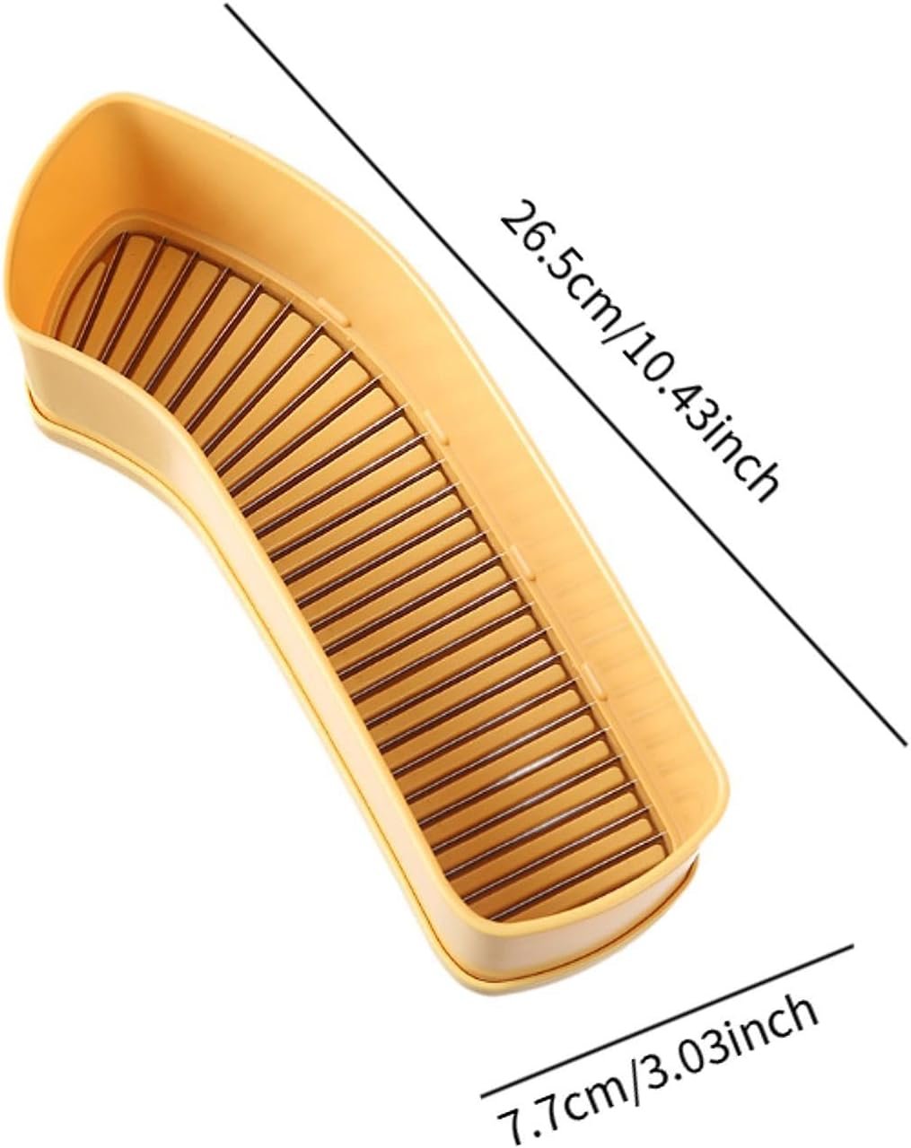 yuksok Banana Slicer Cucumber Fruit Cutter Kitchen Tool 10.4x3x2.8inch for Quick Meal Prep Detachable Base Multifunctional Portable, Yellow