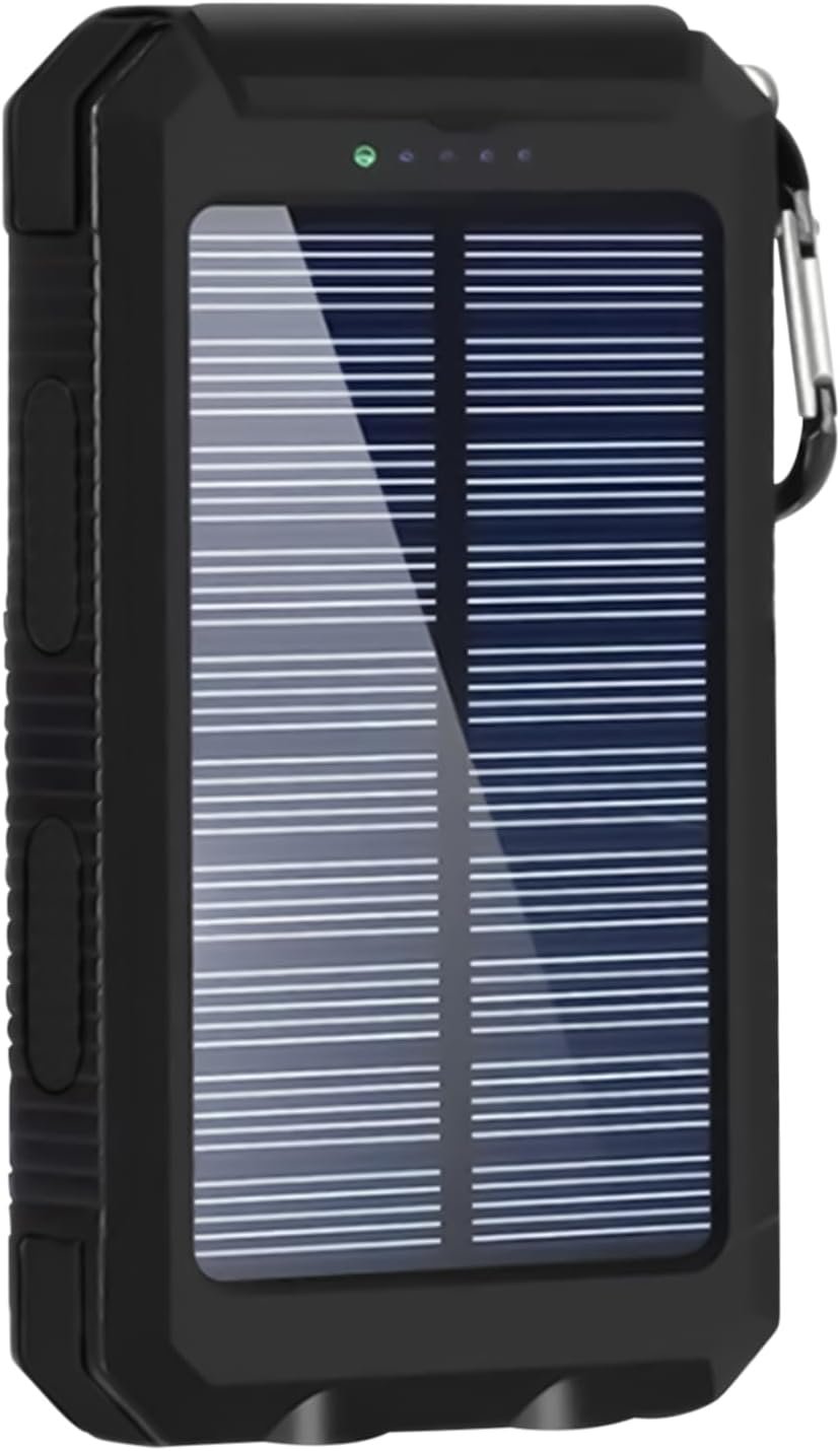 Solar Portable Charger | Multifunctional Charger - 20000mAh Phone Fast Charging Device with Flashlight for Camping Home Travel