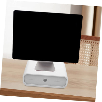 LABRIMP Height Monitor Stand with Drawer Ergonomic Riser for Laptop Desktop Space Saving Design for Office and Home Use Laptop Stand for Organized Workspace