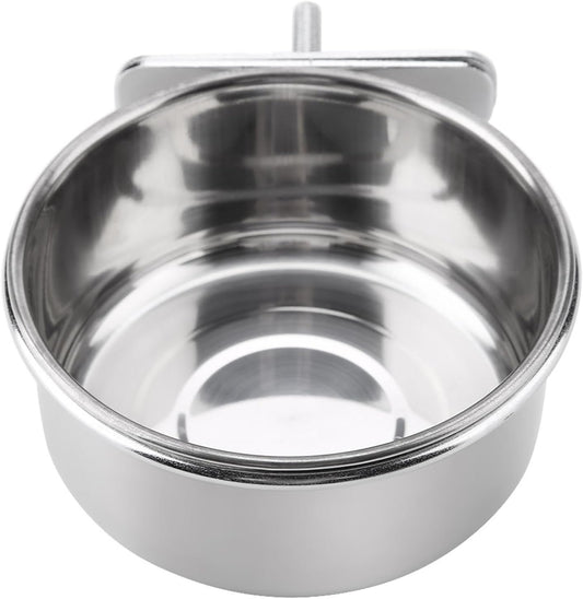 Stainless Steel Hanging Bowl, Birds Food Water Feeding Bowl Parrot Parakeet Feeder Bird Cage Accessory for Small Animals Finches Conure[S] Feeders