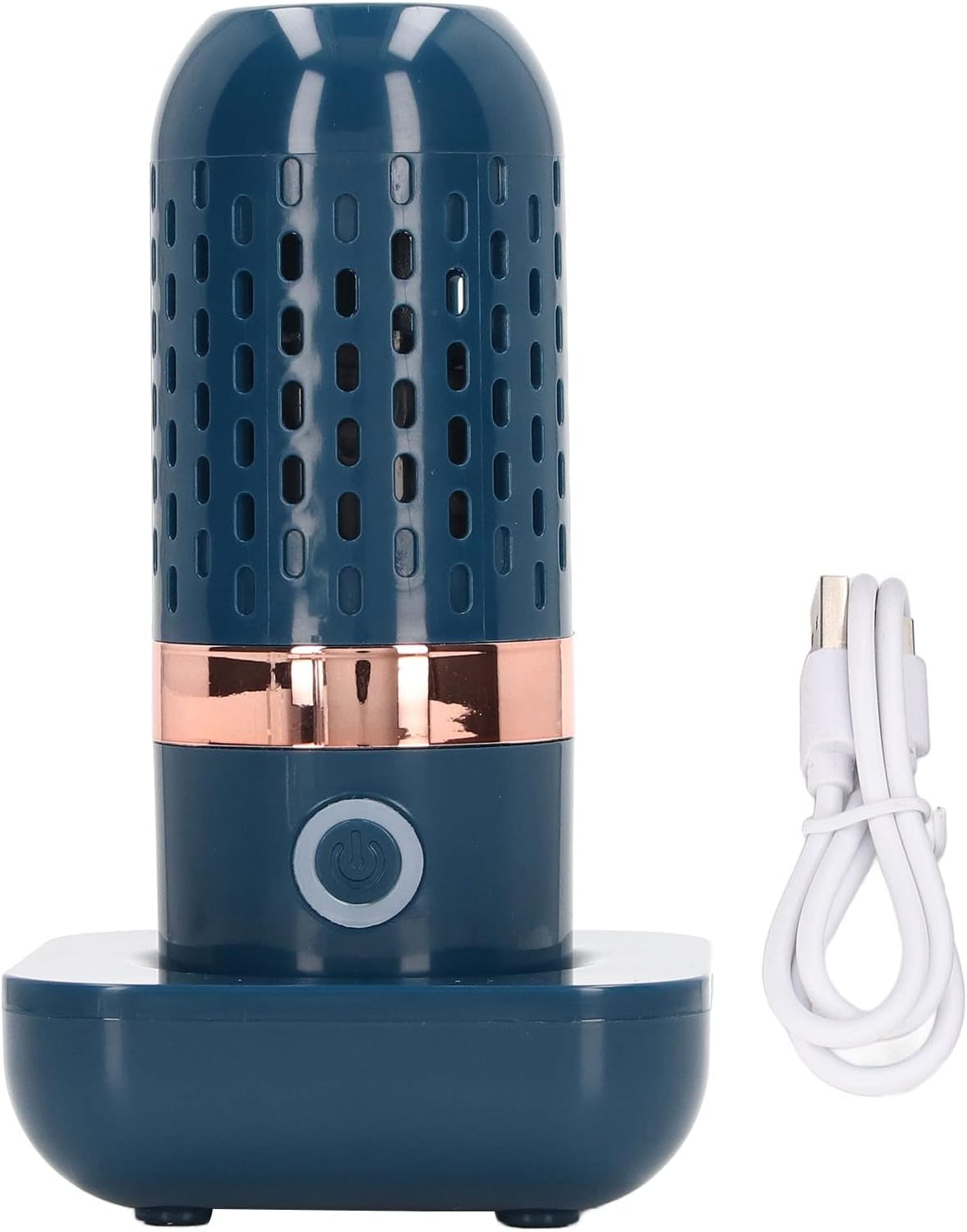 Bewinner Fruit & Vegetable Cleaner - Portable Fruit & Veggies Cleaner Device with Large Reaction Area, USB Wireless Food Purifier, Blue, Plastic Bristles