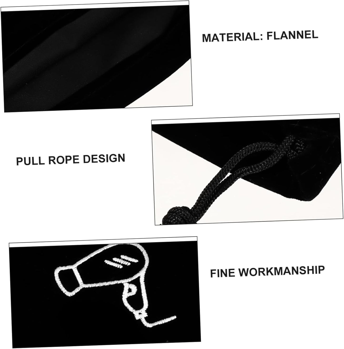 5 Pcs Hair Dryer Bag Drawstring Bag Portable Dryer Tool Bag Travel Flannel Hat