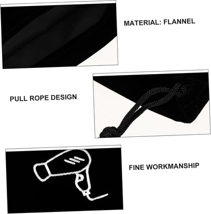 5 Pcs Hair Dryer Bag Drawstring Bag Portable Dryer Tool Bag Travel Flannel Hat