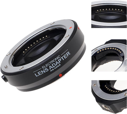 FOTGA Upgrade AF Autofocus Electronic Adapter Ring for 4/3 Lens to Micro Four Thirds (MFT, M4/3) for Olympus Pen & Panasonic Lumix DMW-MA1 MMF-2 MMF-3 Camera