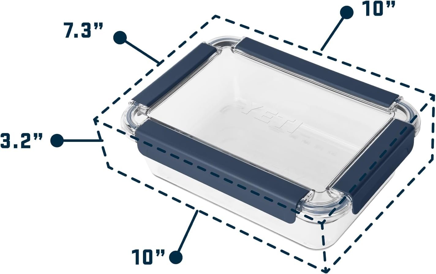 YETI Food Storage Container, BPA Free, Locking & Airtight Lid, Microwave & Freezer Safe, Leak-Proof, Cooler and Thin Ice Compatible, Navy, Large
