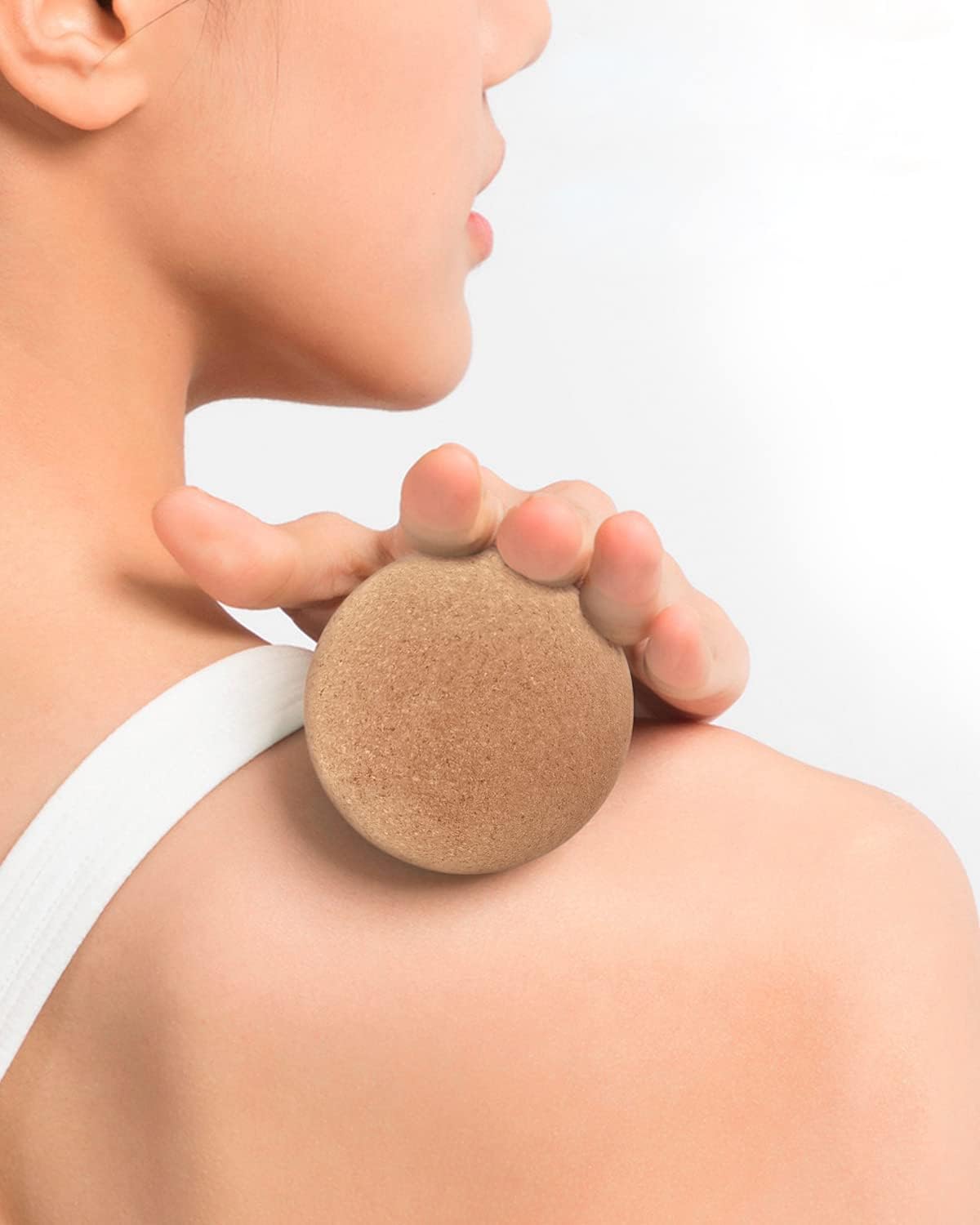 Cork Massage Ball Set, Lightweight Massage Ball for Deep Tissue Muscle Massage, Myofascial Release, Trigger Points, Muscle Knots, and Yoga Therapy, 2.4''+2.4''+3'' Lacrosse Massage Balls